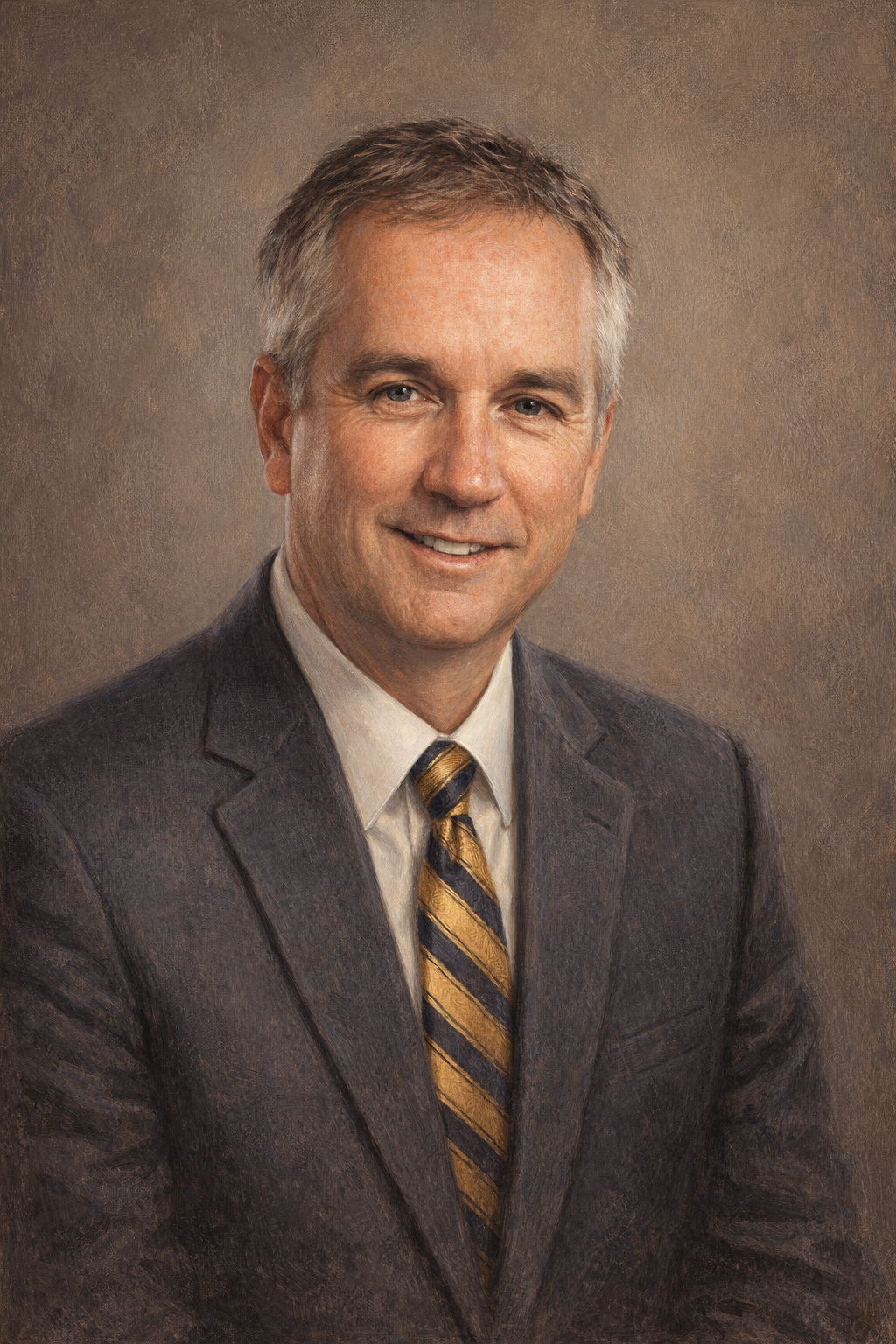 Painted editorial portrait of Charles P. Ward
