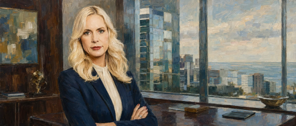 Portrait of Sigrid S. McCawley, Auremont-style oil painting